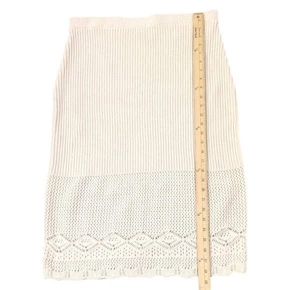 House of Harlow 1960 Sweater Set Crop Top Pencil Skirt NEW Womens Large Ivory - Picture 9 of 16
